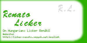 renato licker business card